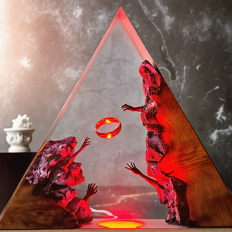 Reslol Fantasy Glow Epoxy Wood Night Light