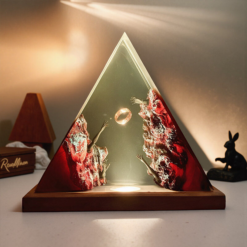 Reslol Fantasy Glow Epoxy Wood Night Light