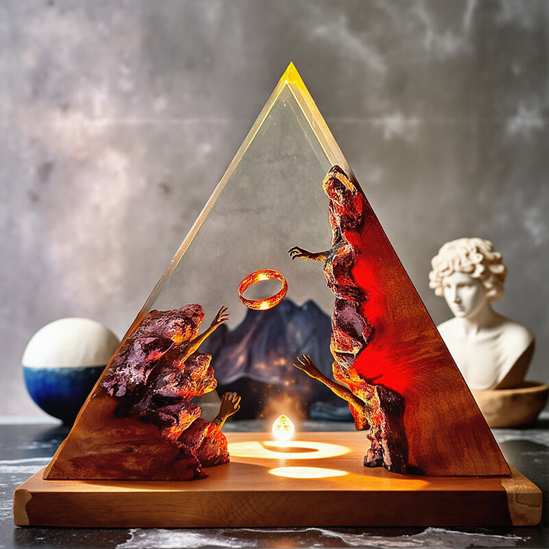 Reslol Fantasy Glow Epoxy Wood Night Light
