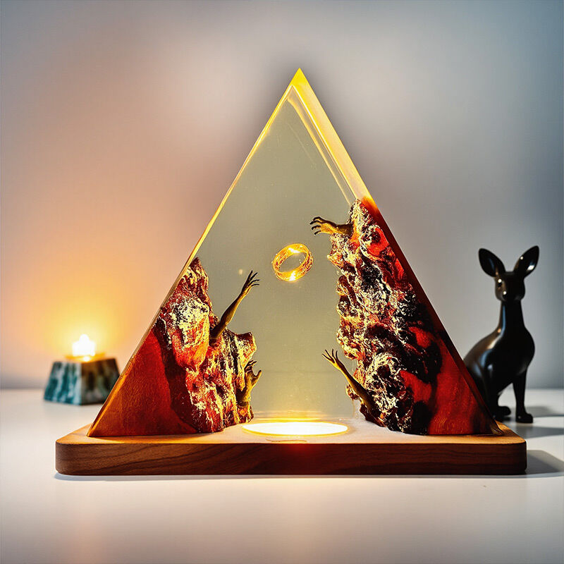 Reslol Fantasy Glow Epoxy Wood Night Light